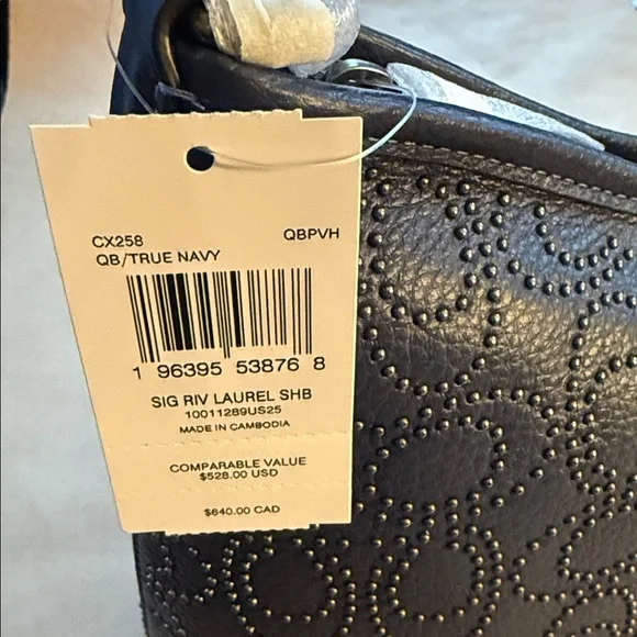 Coach Signature rivet Laurel shoulder bag True Navy - Picture 2 of 4